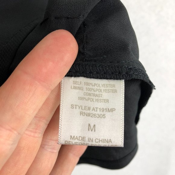 Line & Dot Revolve Women's Medium Black Chain Detail Sleeveless Crepe Blouse - Picture 8 of 10